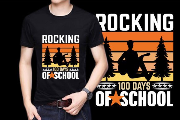 100 Days of School Quote Vintage T-shirt Graphics Freebies
