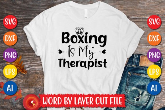Boxing is My Therapist SVG Design Graphics Freebies