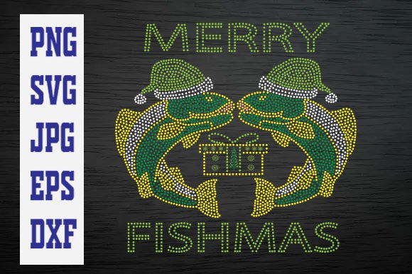 Merry Fishmas Rhinestone Graphics Freebies Review