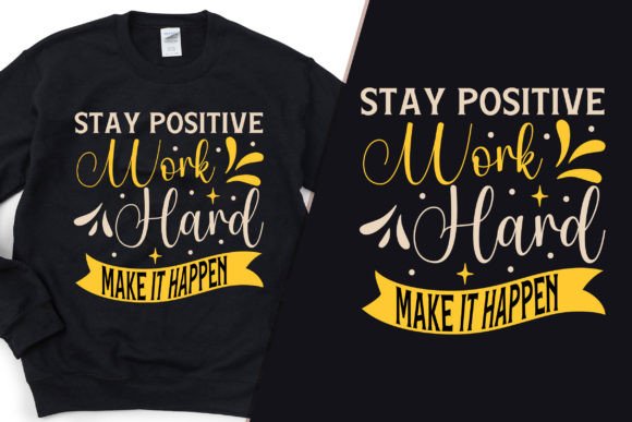 Stay Positive Modern T-Shirt Design: Graphics & Freebies